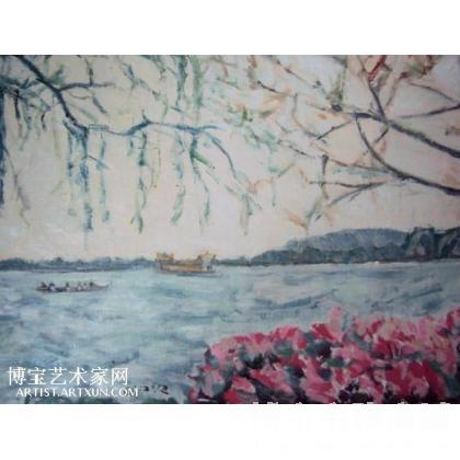 钱成杰 西湖风光油画 类别: 风景油画